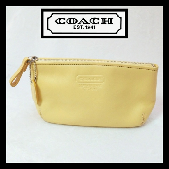 Coach Handbags - Coach Leather Genuine Small Make Up Bag